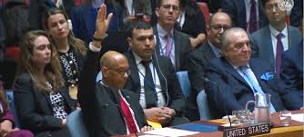 The United States rejects Palestinian request for complete UN membership.