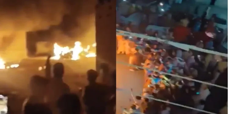 A man was lynched by a mob in Pakistan for allegedly desecrating the Quran, leading to the police station being set on fire.