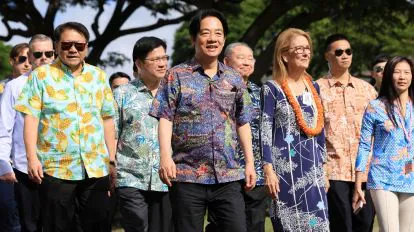 Taiwan’s president discusses China with former Speaker Pelosi during a visit to Hawaii.