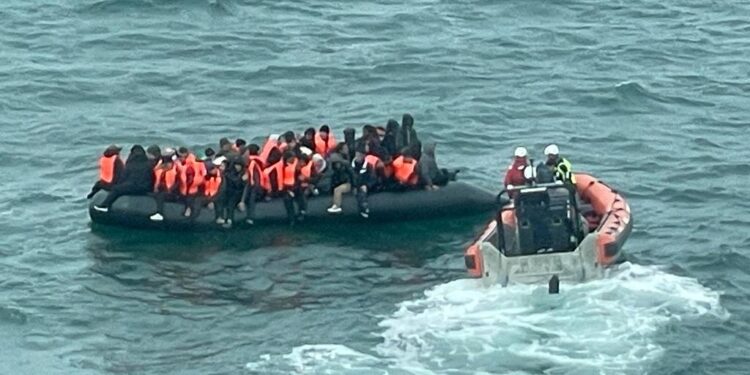 France saves 107 migrants attempting to cross illegally to the UK through the English Channel.
