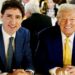 Trudeau shares a cheerful photo with Trump as tariff hike concerns loom after dinner.