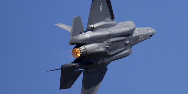 US F-35 fighter jet crashes in Alaska; pilot safely ejects.