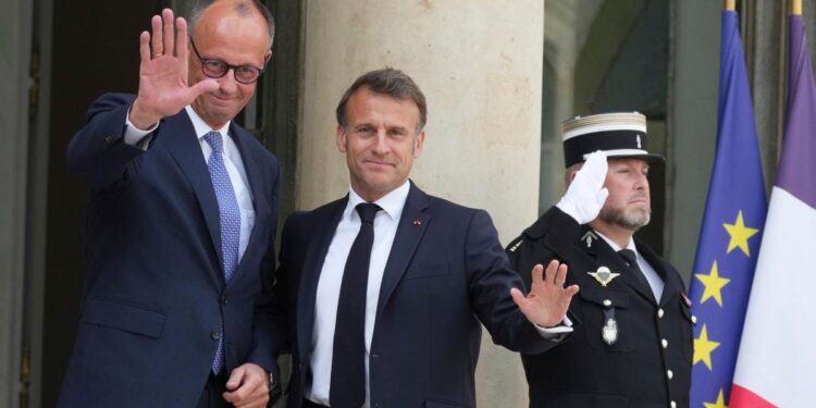 Macron meets Merz in Berlin as the EU gets ready for a $100 billion tariff retaliation