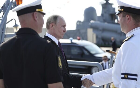 Ukrainian drone attacks compel the Kremlin to reduce Navy Day festivities.