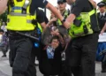 London: Almost 900 people were detained during a protest organized by the banned Palestine Action group.