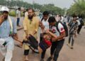 Bangladesh: Law enforcement confronts demonstrators at Parliament regarding the signing of the July Charter